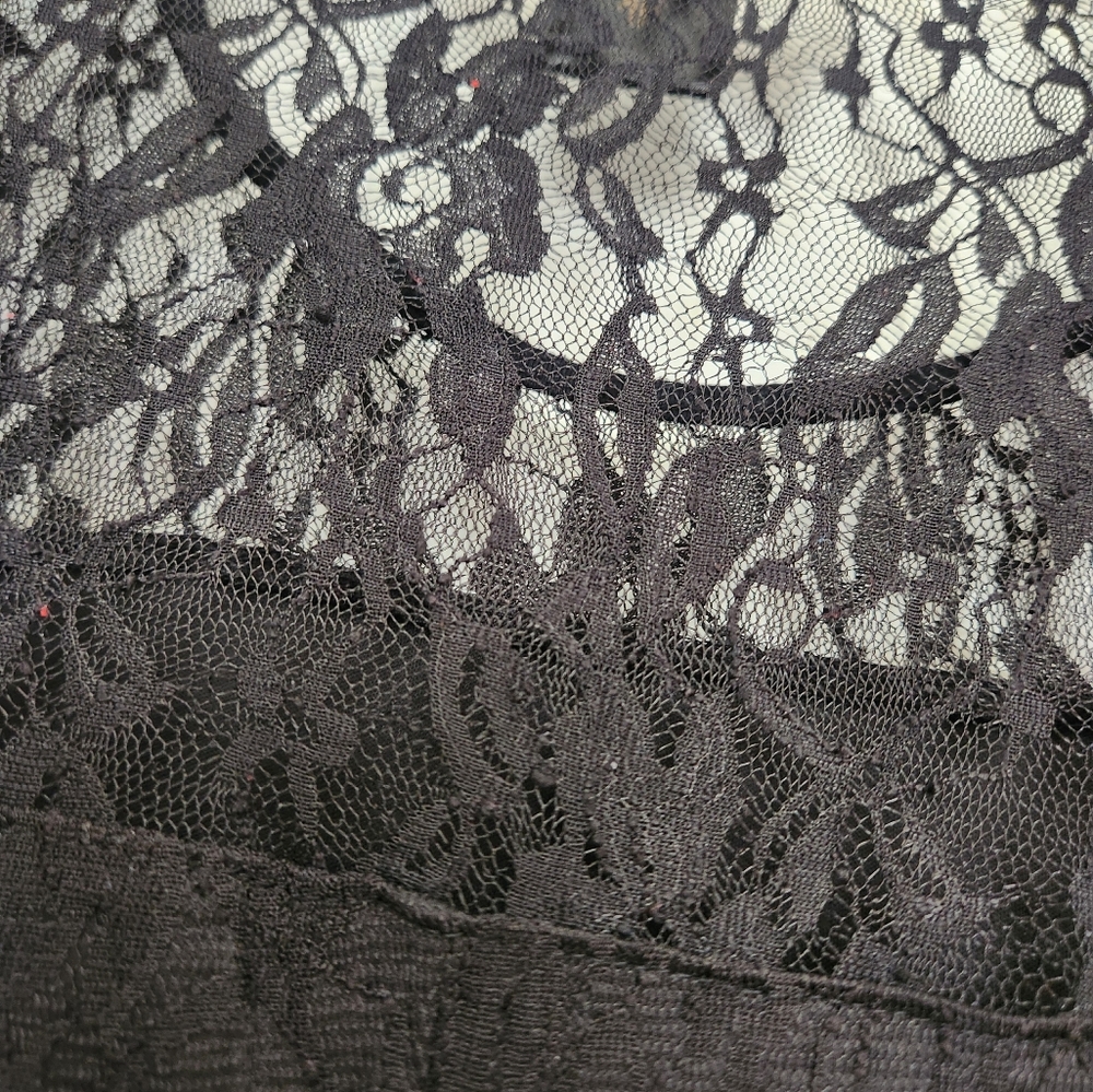 Kardashian Kollection Black Lace Long Sleeve Dress - Picture 3 of 4